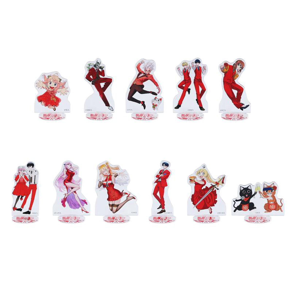 Acrylique Stand Jump 10th Anniversary Exhibition Set Complet 11Pcs