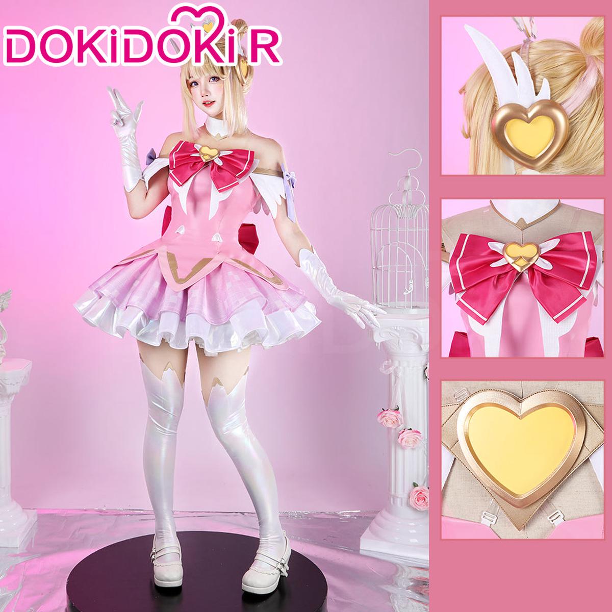 Size XS-2XLDokiDoki-R Game Cosplay Costume Magical Girl Fight Suit