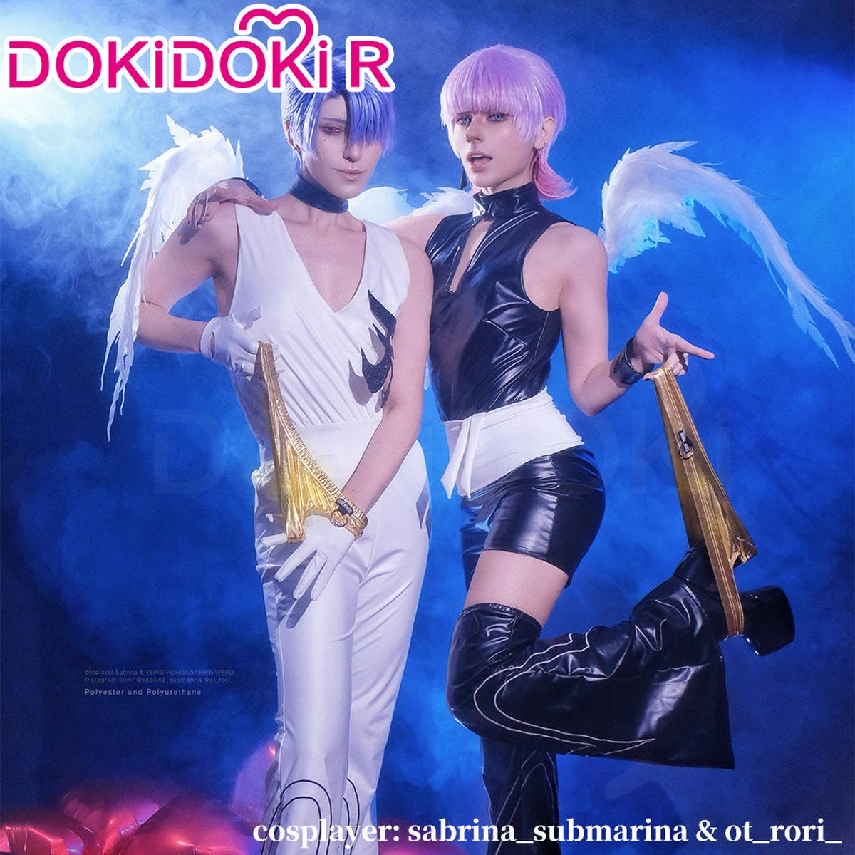DokiDoki-R Anime Cosplay Black White Costume