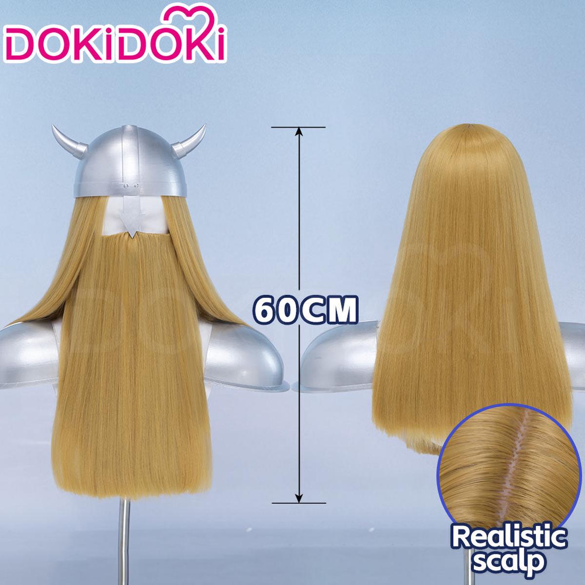 DokiDoki Anime Cosplay Wig Beard Long Straight Brown Hair