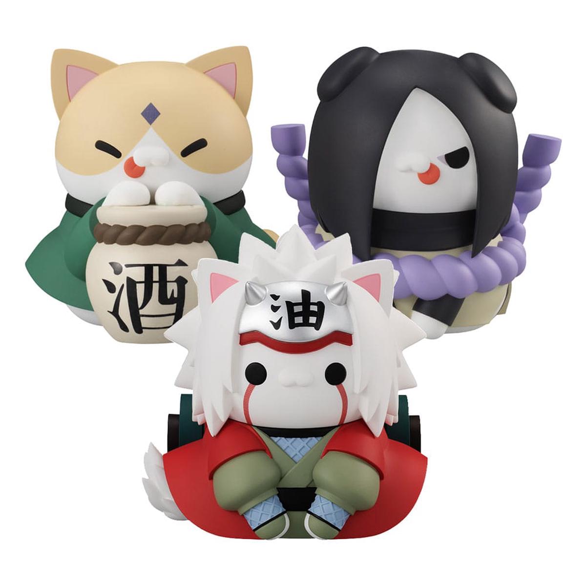 Naruto Shippuden Mega Cat Project Trading Figures Nyanto The Big Nyaruto Series The Sannin Set 10cm (With Gift)