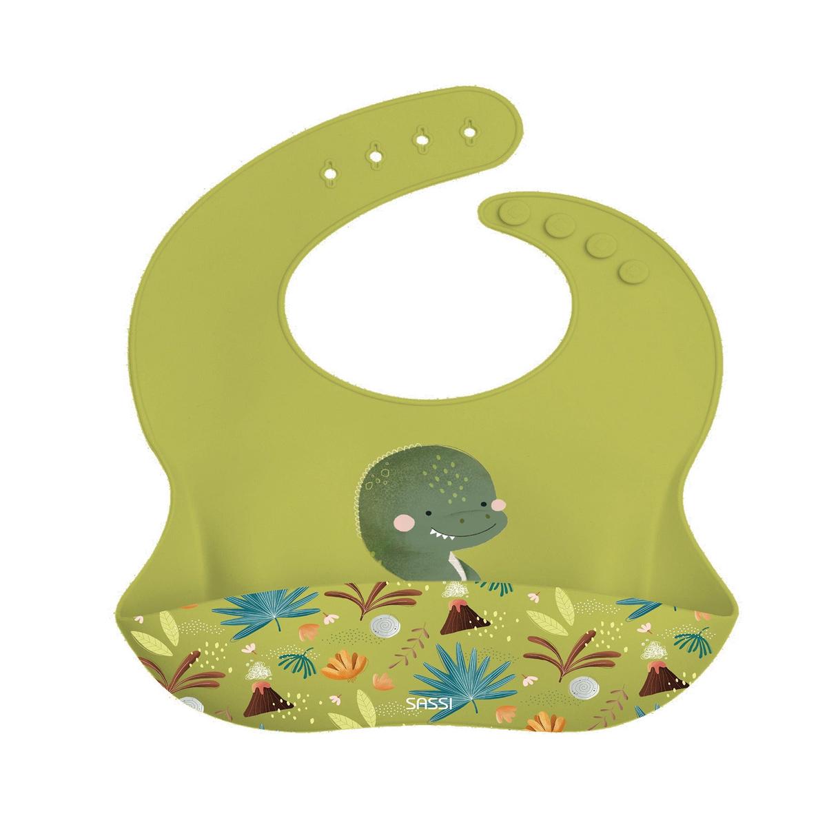 Sassi Silicone Bib Cracky The Dinosaur
